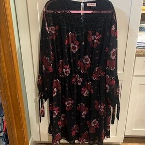 Wayf Black Floral Dress